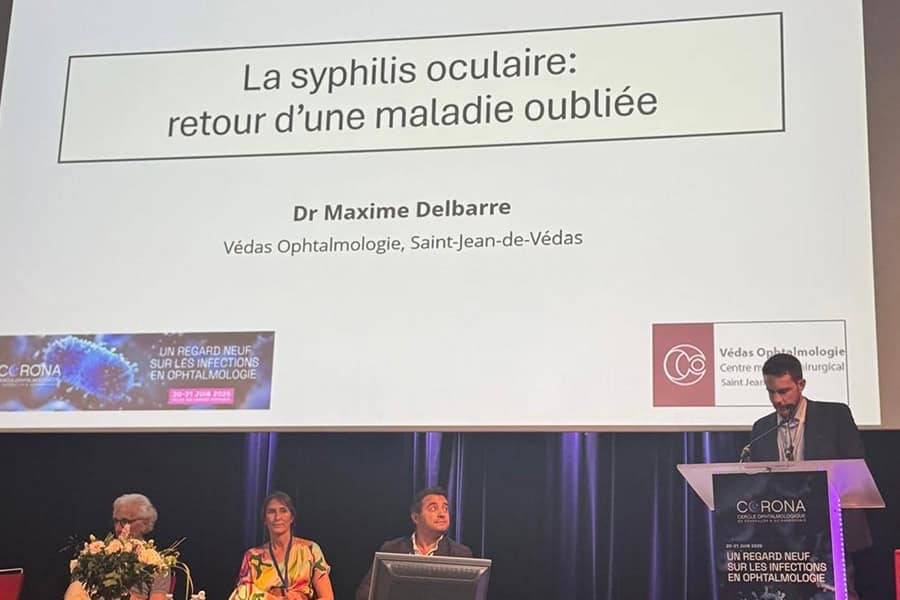 congres corona syphilis oculaire docteur maxime delbarre chirurgien ophtalmologiste specialiste chirurgie refractive cataracte montpellier