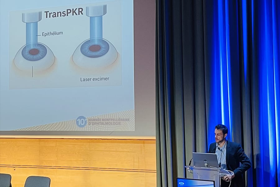 dr maxime delbarre ophtalmologie journee montpellieraine pkr transepitheliale chirurgie refractive montpellier
